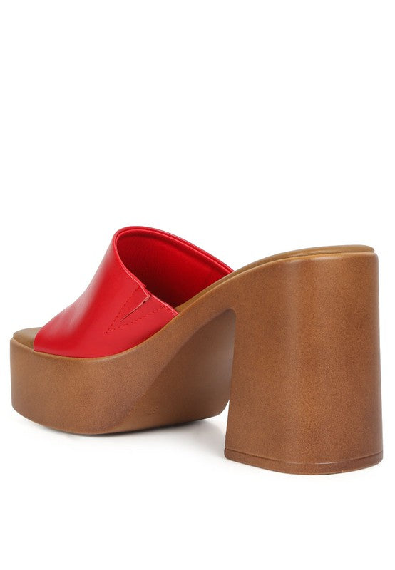 Rag & Co Scandal Slip-On Block Heel Sandals - Tigbul's Variety Fashion Shop