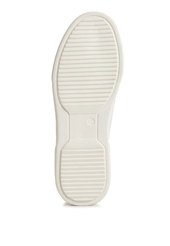 Kjaer Dual Tone Leather Sneakers - Tigbul's Variety Fashion Shop