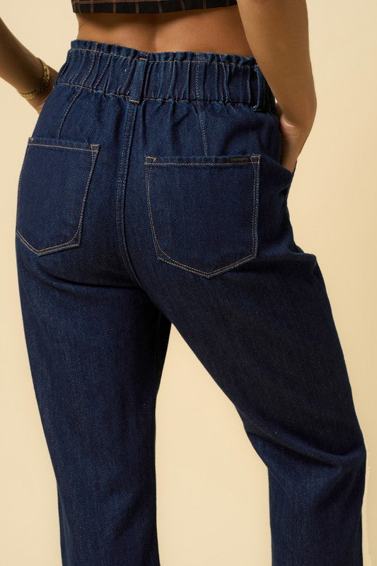 Super High Rise Roll Up Slouch Jeans - Tigbul's Variety Fashion Shop