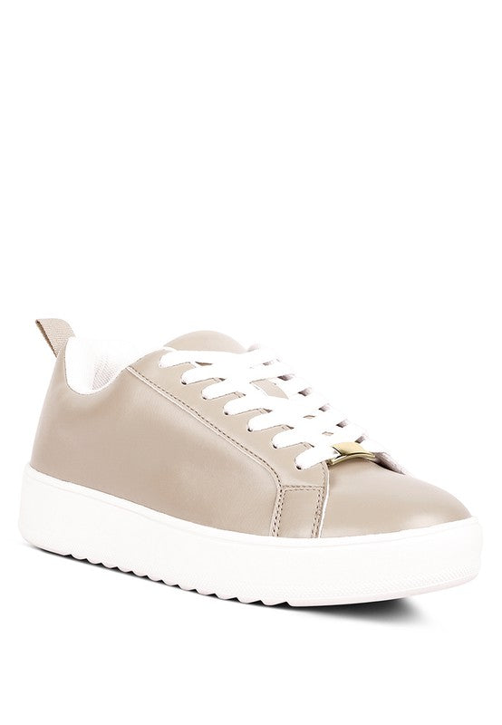 Rouxy Faux Leather Sneakers - Tigbul's Variety Fashion Shop