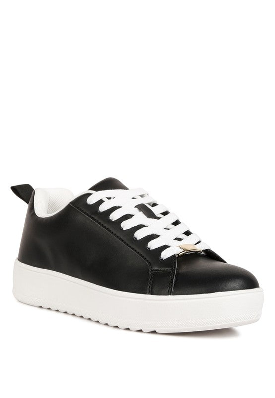 Rouxy Faux Leather Sneakers - Tigbul's Variety Fashion Shop
