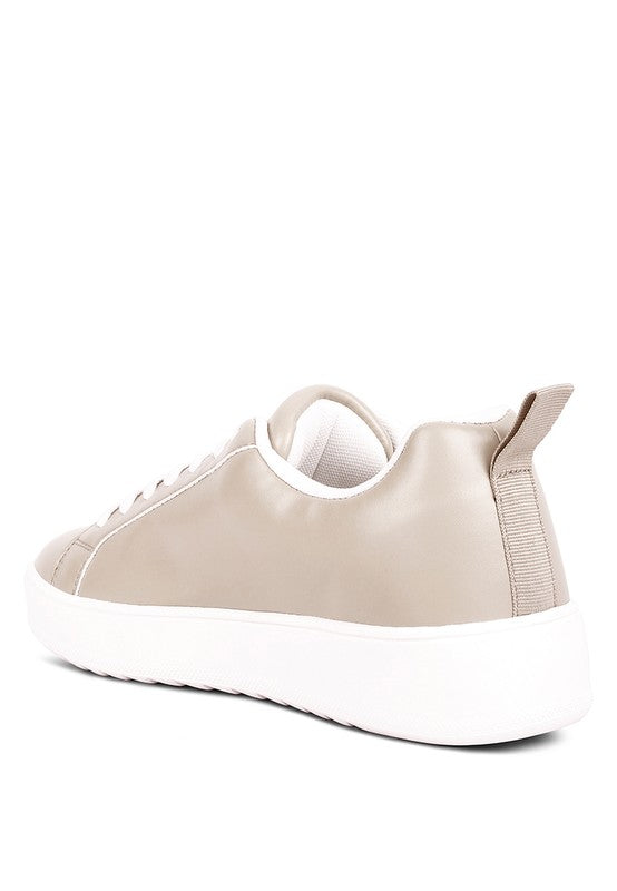 Rouxy Faux Leather Sneakers - Tigbul's Variety Fashion Shop
