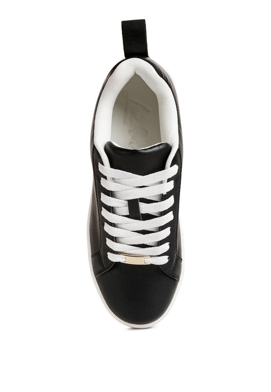 Rouxy Faux Leather Sneakers - Tigbul's Variety Fashion Shop