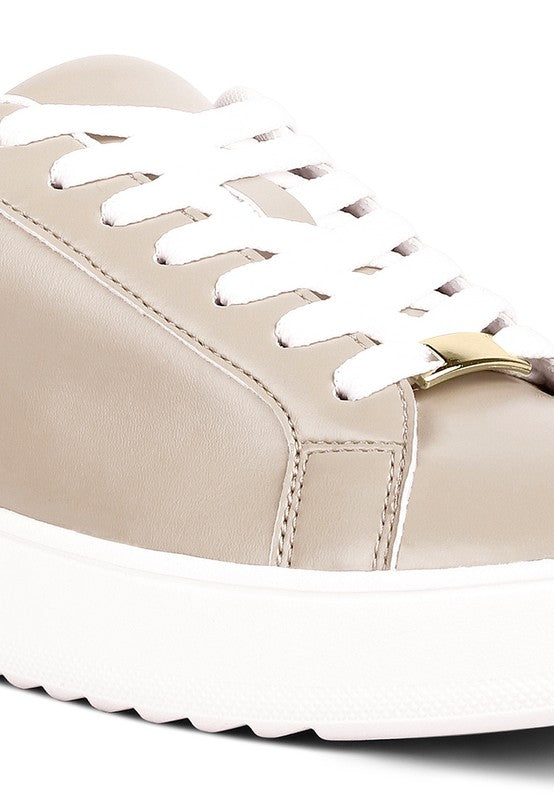 Rouxy Faux Leather Sneakers - Tigbul's Variety Fashion Shop