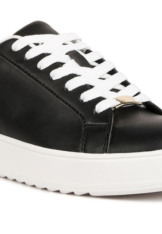 Rouxy Faux Leather Sneakers - Tigbul's Variety Fashion Shop