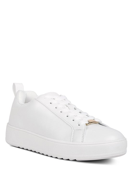 Rouxy Faux Leather Sneakers - Tigbul's Variety Fashion Shop