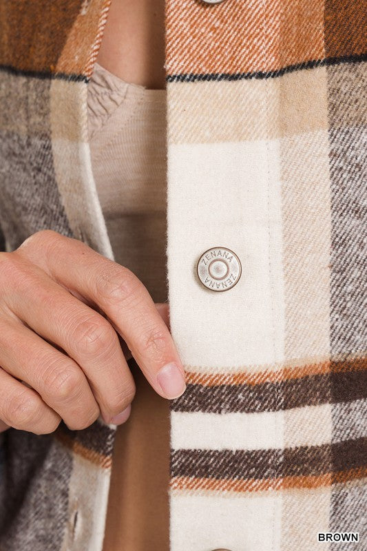 Yarn Dyed Plaid Shacket - Tigbul's Variety Fashion Shop