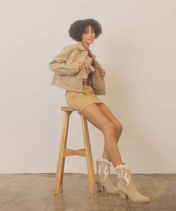 OASIS SOCIETY Houston - Layered Panel Cowboy Boots - Tigbul's Variety Fashion Shop