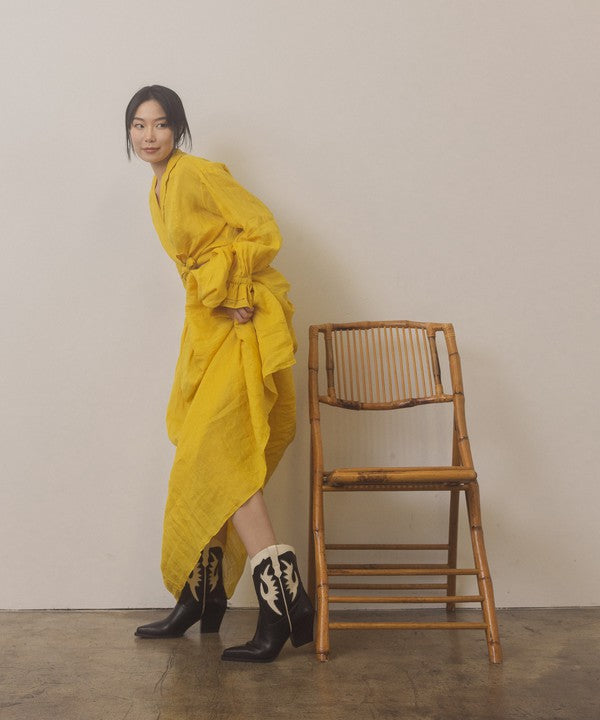 OASIS SOCIETY Houston - Layered Panel Cowboy Boots - Tigbul's Variety Fashion Shop
