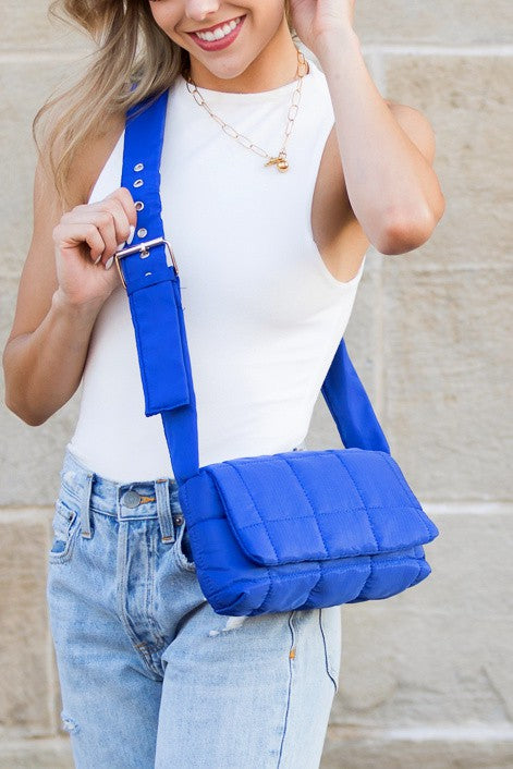 Selma Foldover Puffer Crossbody - Tigbul's Variety Fashion Shop