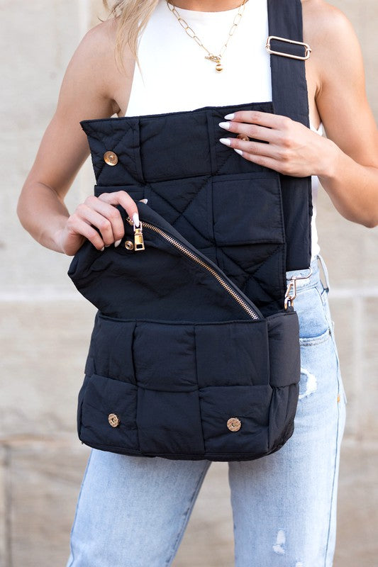 Romy Fold-Over Puffer Crossbody Plus Pouch - Tigbul's Variety Fashion Shop