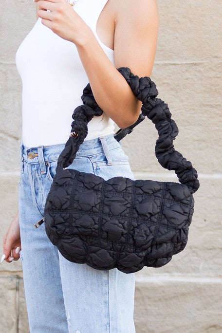 Indy Convertible Quilted Puffer Crossbody - Tigbul's Variety Fashion Shop