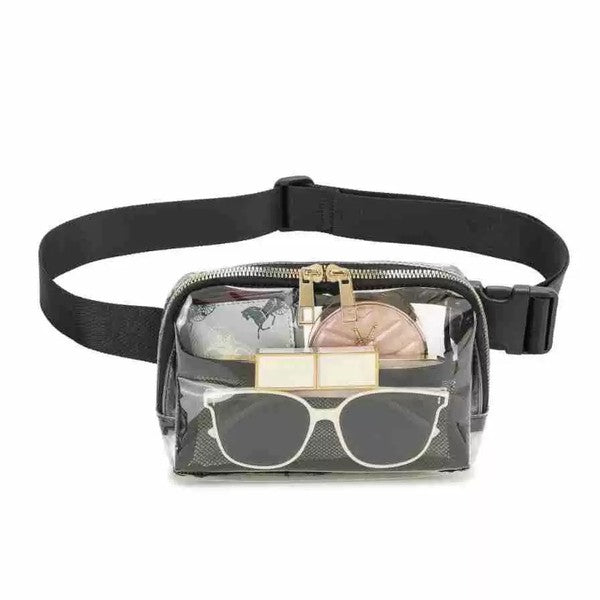 Clear Stadium Belt Bag Sling Crossbody - Tigbul's Variety Fashion Shop