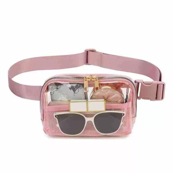 Clear Stadium Belt Bag Sling Crossbody - Tigbul's Variety Fashion Shop