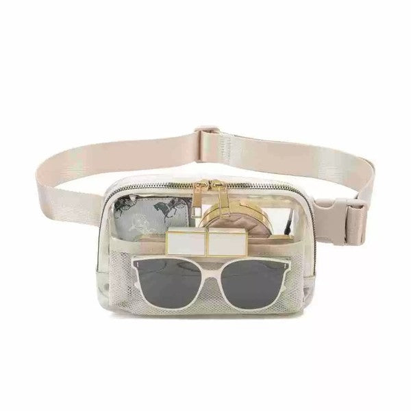 Clear Stadium Belt Bag Sling Crossbody - Tigbul's Variety Fashion Shop