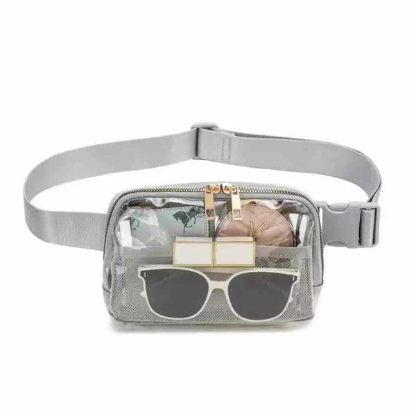 Clear Stadium Belt Bag Sling Crossbody - Tigbul's Variety Fashion Shop