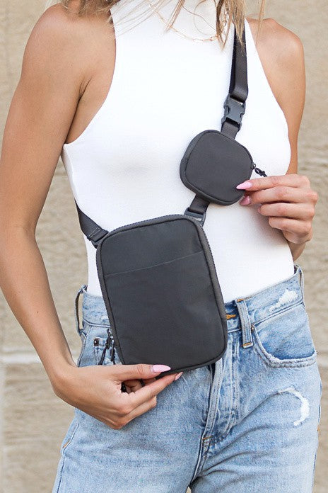 Eva Clippable / Removable Coin Pouch Crossbody - Tigbul's Variety Fashion Shop
