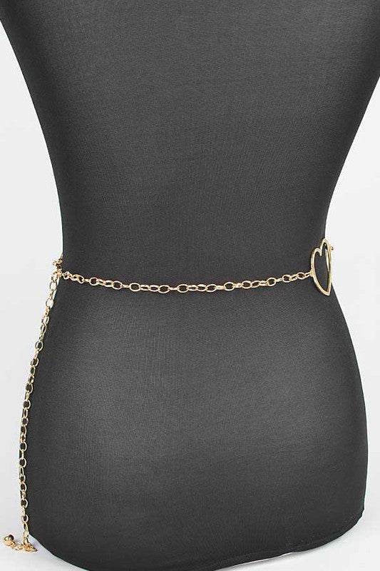 Hallow Heart Link Chain Belt - Tigbul's Variety Fashion Shop