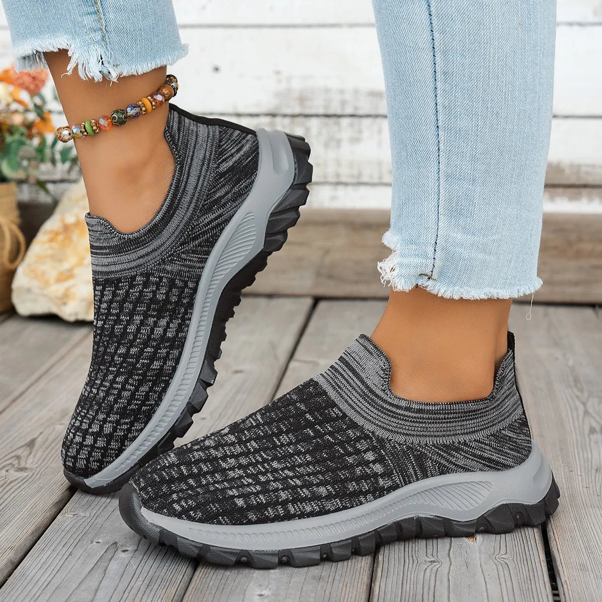 Mesh Round Toe Platform Athletic - Tigbul's Variety Fashion Shop