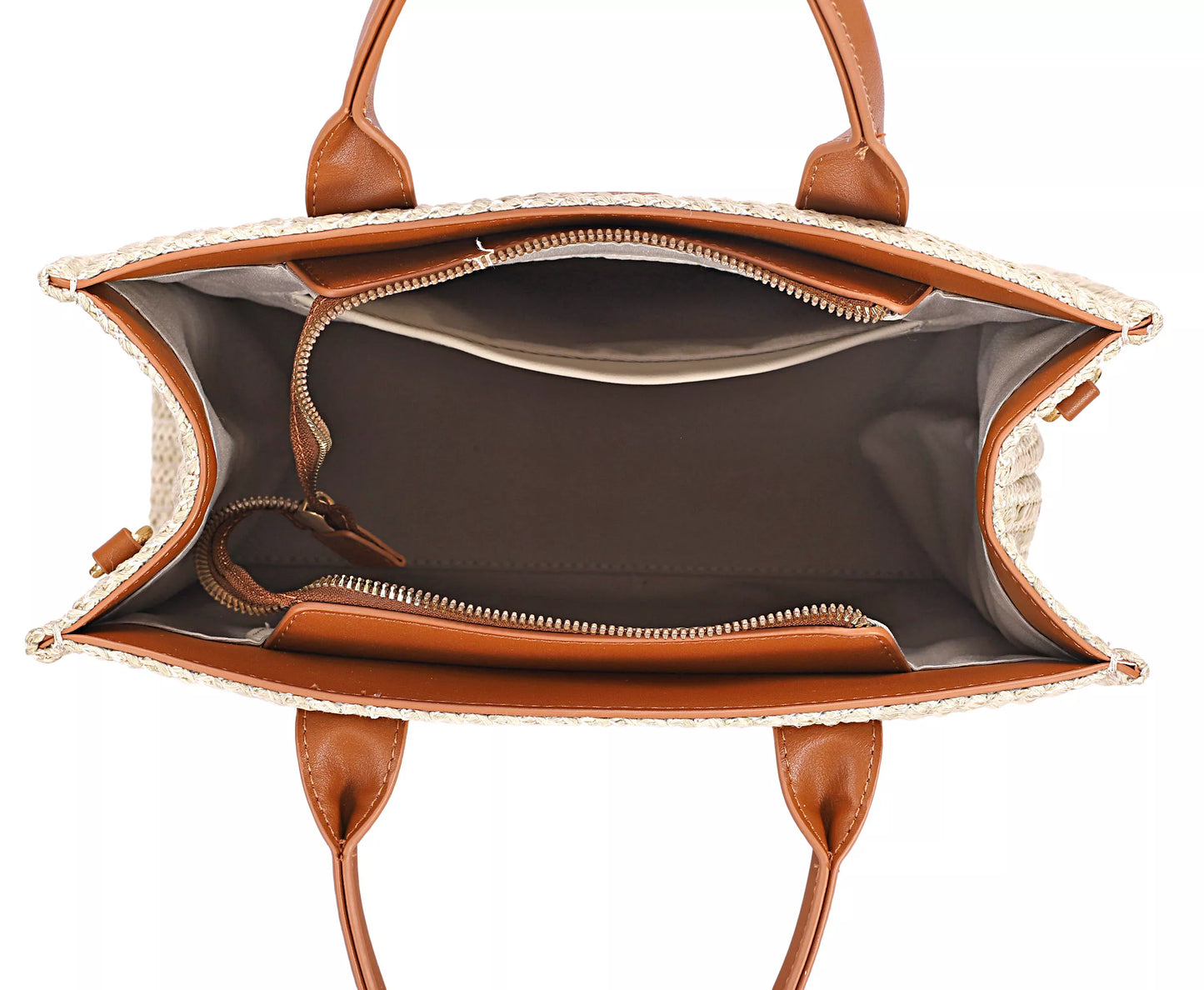David Jones Square Woven Tote Handbag - Tigbul's Variety Fashion Shop