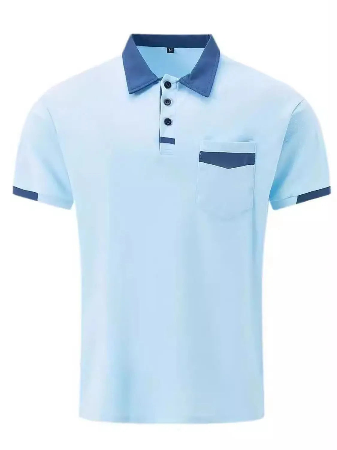 Men's Full Size Contrast Collared Neck Short Sleeve Polo Plus Size - Tigbul's Variety Fashion Shop
