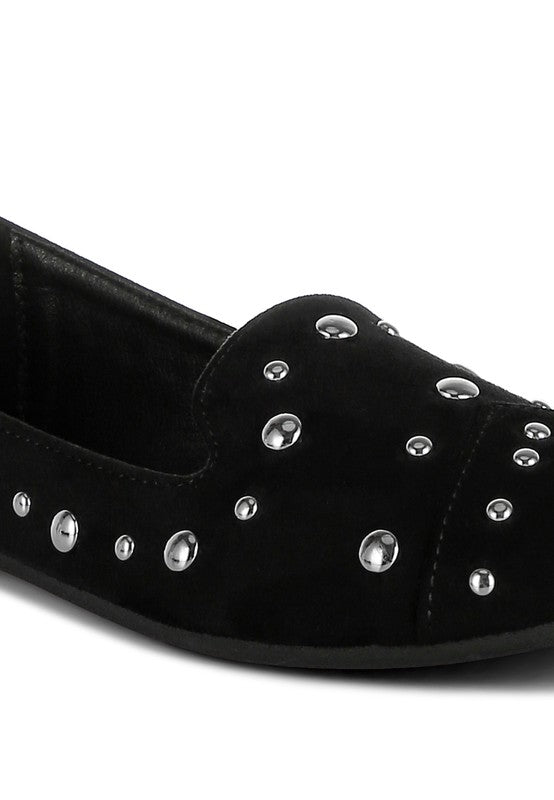 Olesia Stud Emebllished Ballet Flats - Tigbul's Variety Fashion Shop