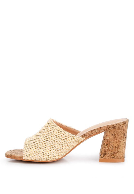 Addie Raffia Slip On Sandals - Tigbul's Variety Fashion Shop