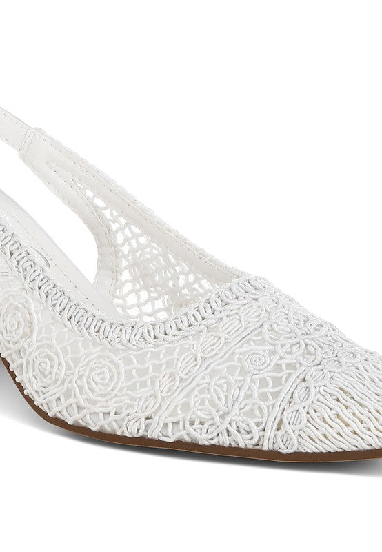 Tolina Woven Design Slingback Sandals - Tigbul's Variety Fashion Shop