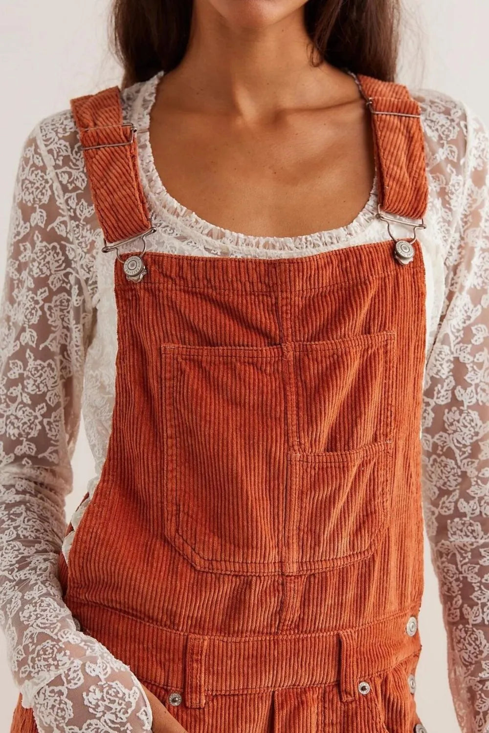 Corduroy Wide-Leg Overall with Adjustable Straps - Tigbul's Variety Fashion Shop