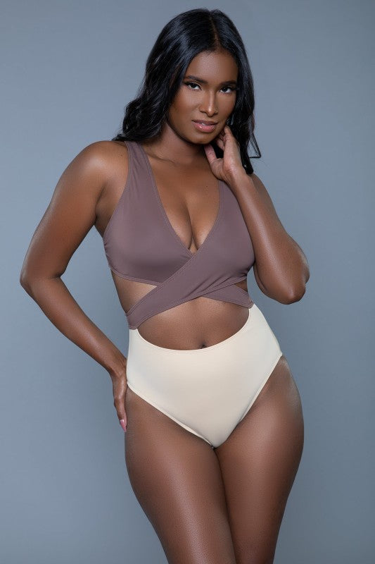 Mia Color Block One Piece Swimsuit - Tigbul's Variety Fashion Shop