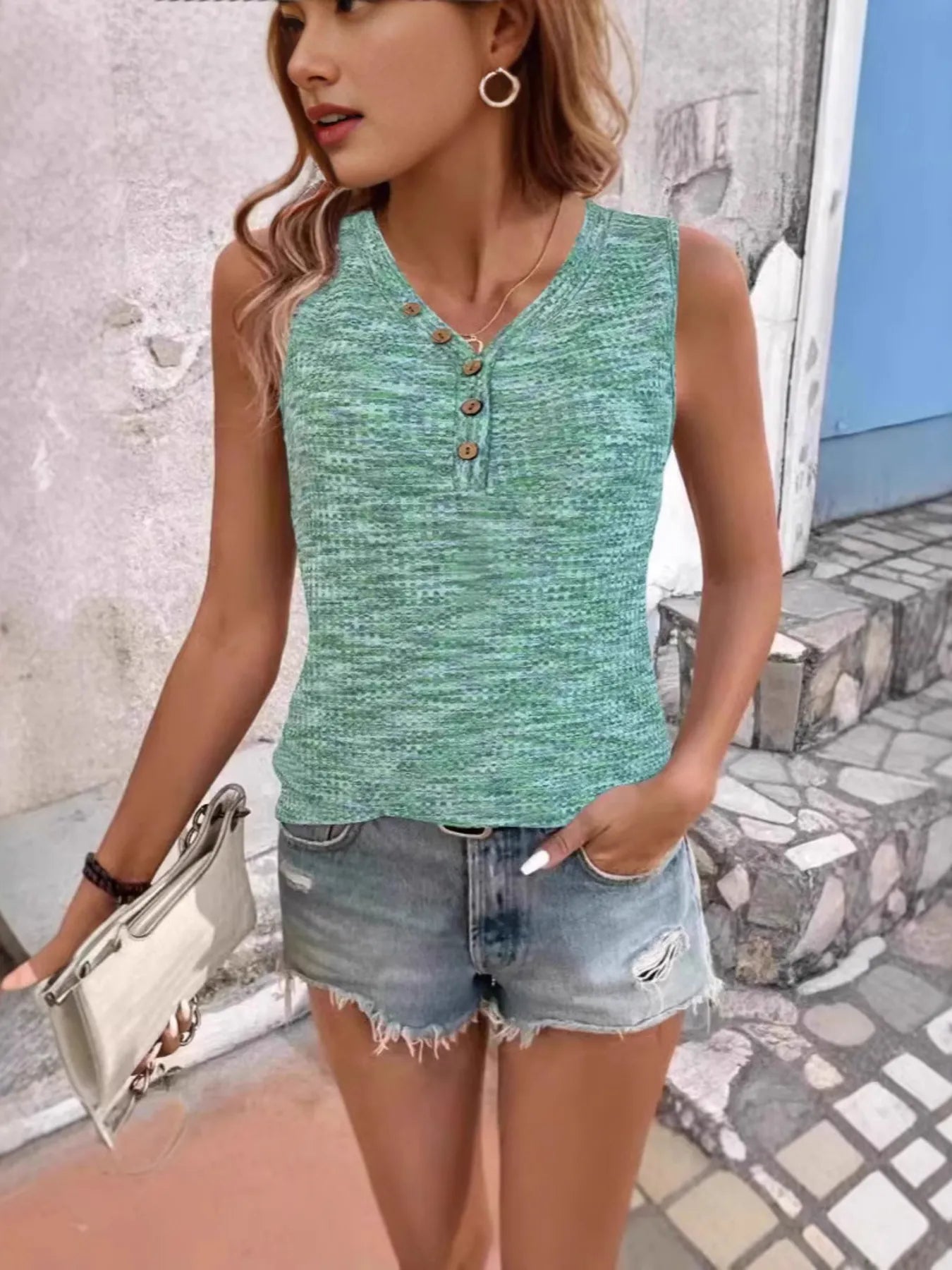 Full Size V-Neck Tank Plus Size - Tigbul's Variety Fashion Shop