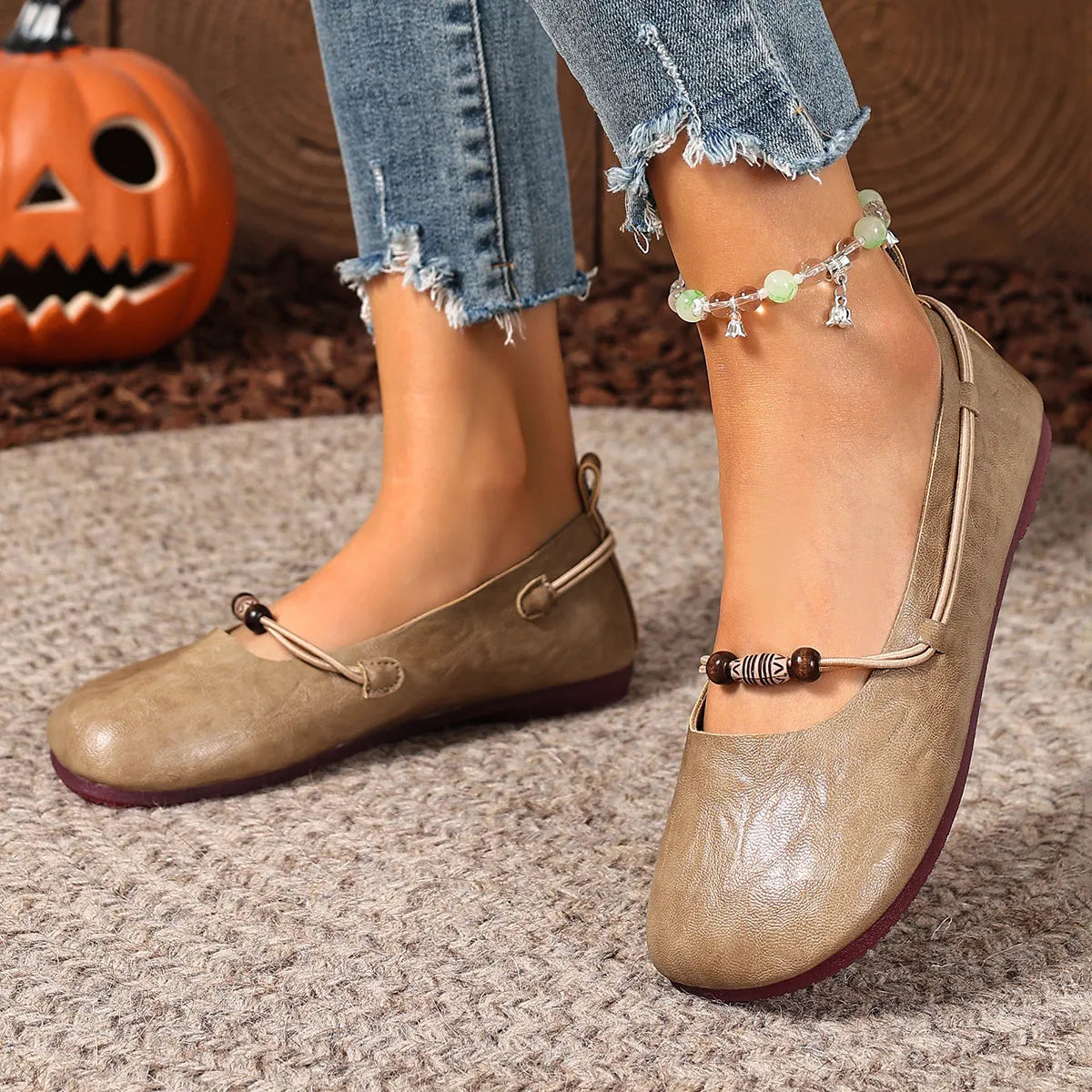 Round Toe Flats Slip-Ons - Tigbul's Variety Fashion Shop