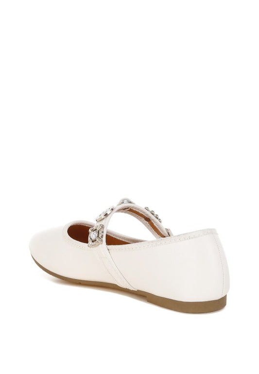 Kavana Charms Embellished Flat Mary Janes - Tigbul's Variety Fashion Shop