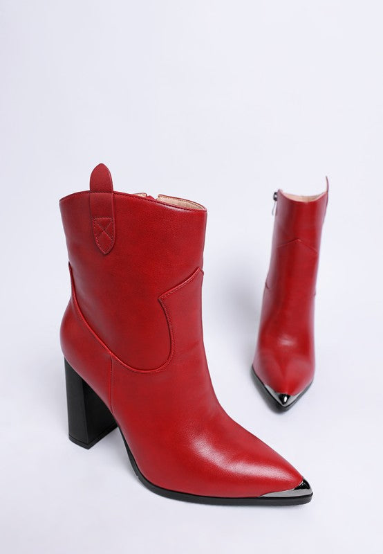 Hatter Pointed Toe Faux Leather Boots - Tigbul's Variety Fashion Shop
