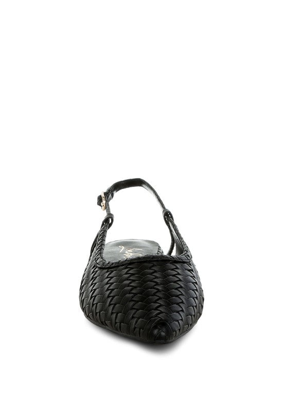 Kurina Woven Slingback Sandals - Tigbul's Variety Fashion Shop