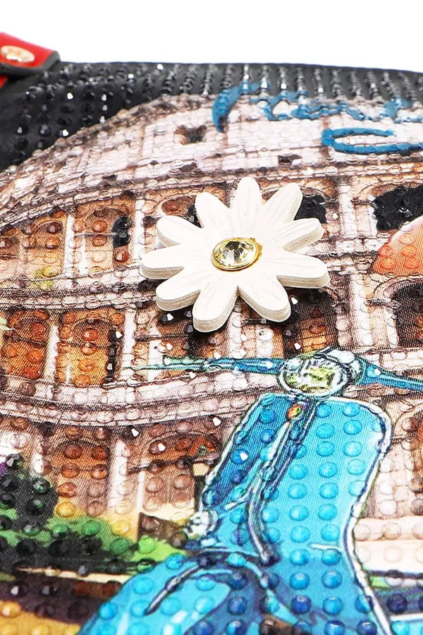 Nicole Lee USA Martha Travels Italy Wide Handbag with Rhinestones - Tigbul's Variety Fashion Shop
