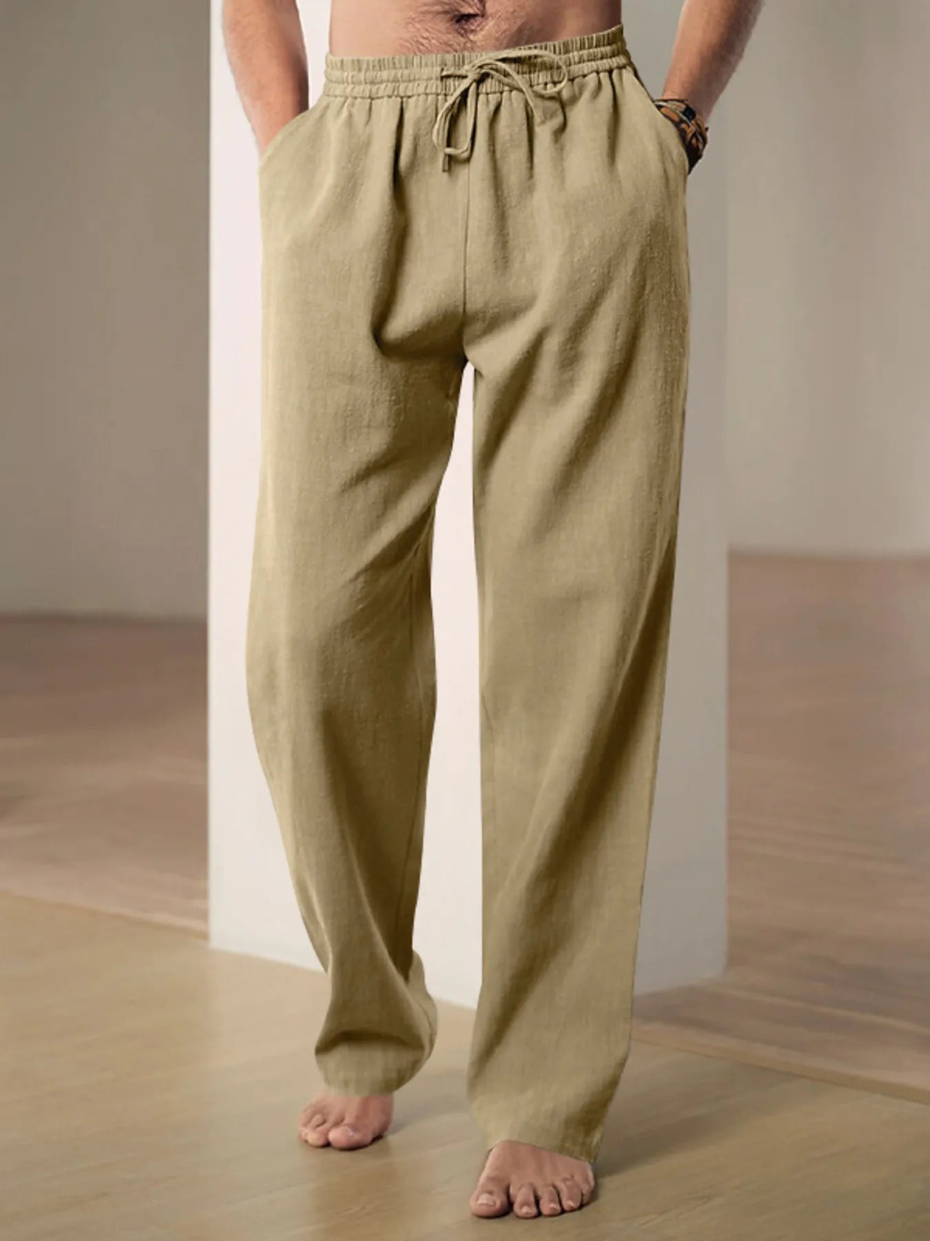 Men's Plus Size Drawstring Loose Fit Pants - Tigbul's Variety Fashion Shop