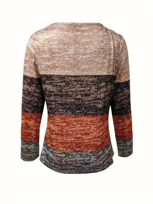 Quarter Zip Color Block Top - Tigbul's Variety Fashion Shop