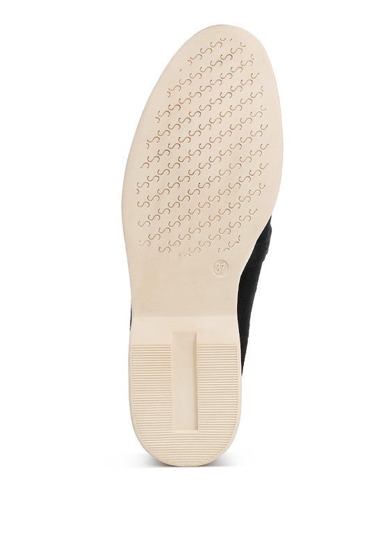 Nautica Genuine Suede Knot Detailed Loafers - Tigbul's Variety Fashion Shop