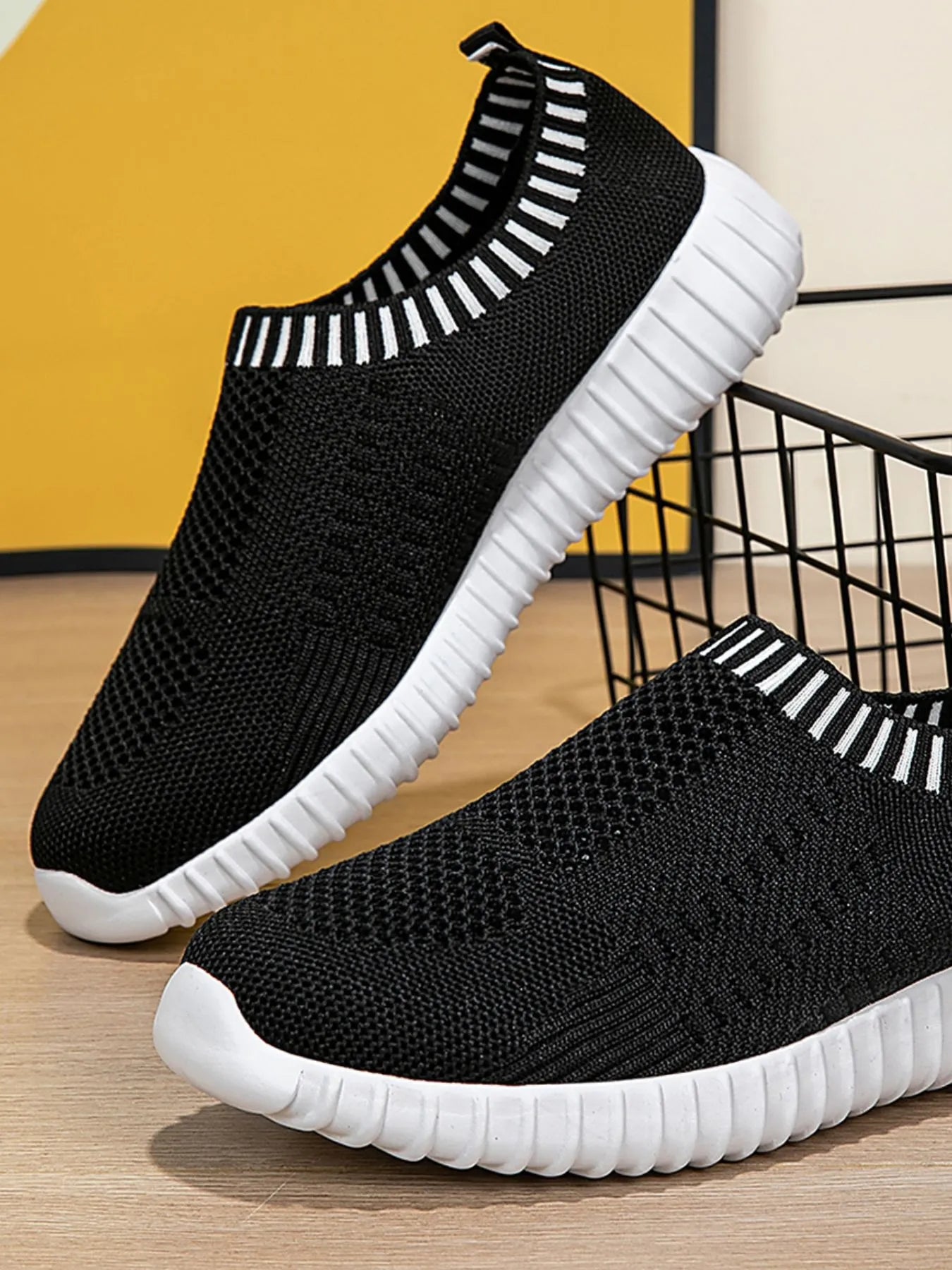Breathable Knit Slip-On Athletic - Tigbul's Variety Fashion Shop