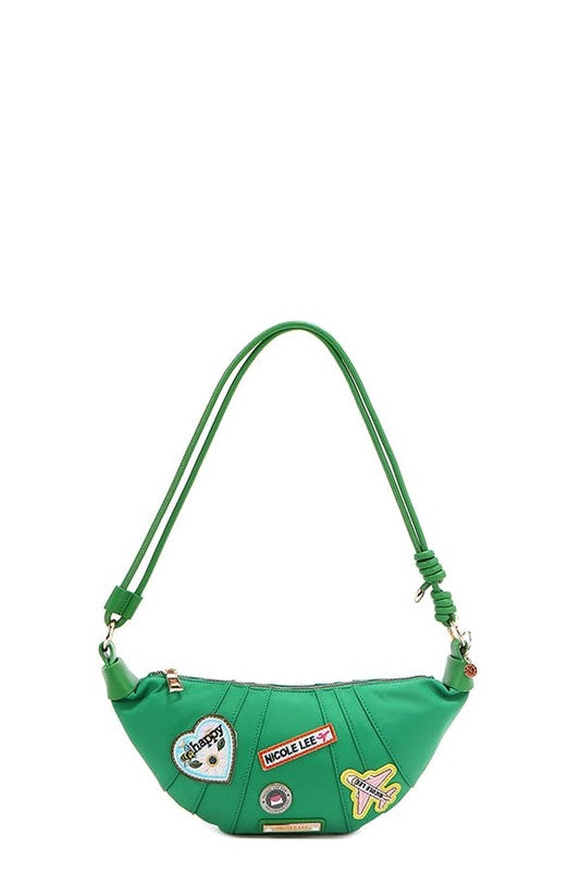 Nicole Lee USA Color Patch Croissant Bag - Tigbul's Variety Fashion Shop