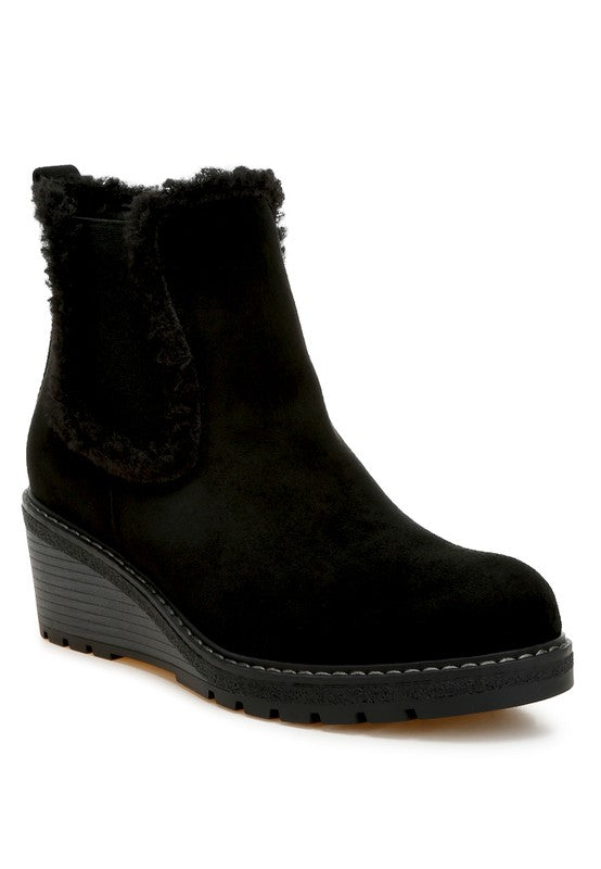 Thunderhoof Faux Fur Lined Chelsea Boots - Tigbul's Variety Fashion Shop