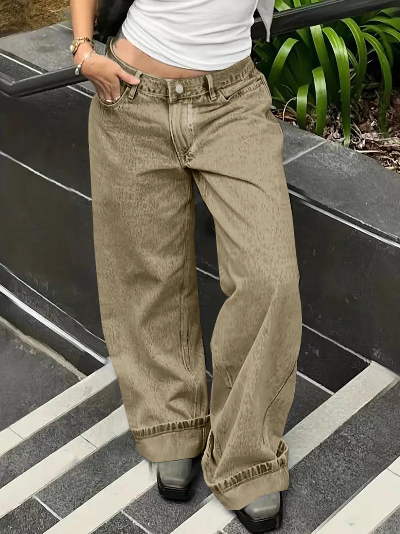 Wide Leg Jeans - Tigbul's Variety Fashion Shop