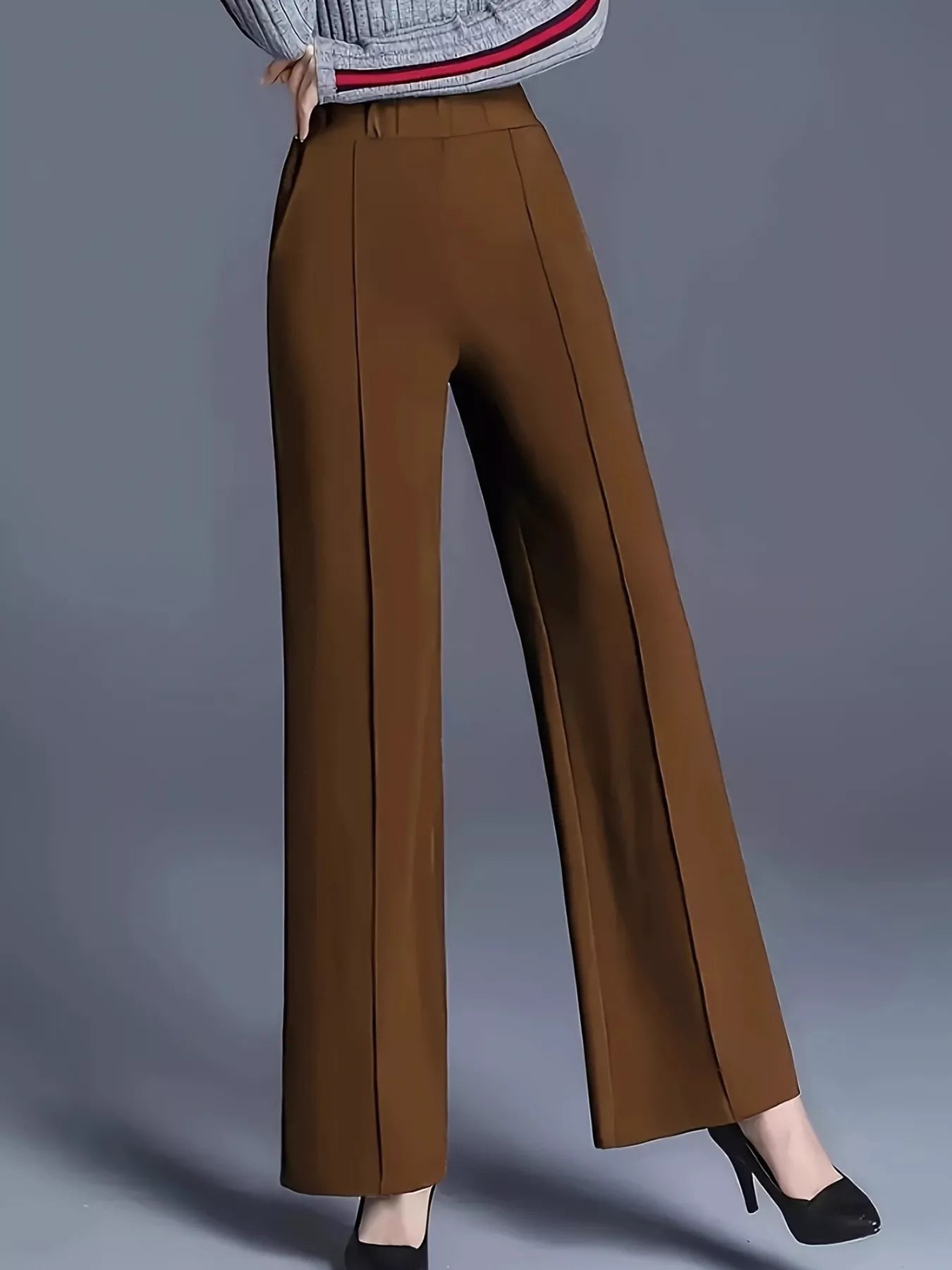 High-Waisted Wide Leg Pants - Tigbul's Variety Fashion Shop