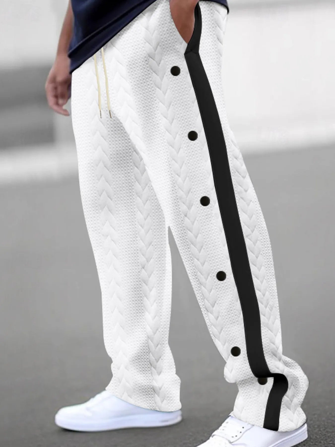 Men's Full Size Textured Drawstring Pants Plus Size - Tigbul's Variety Fashion Shop