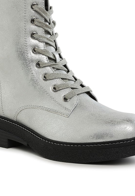 Clover Faux Leather Lace Up Boots - Tigbul's Variety Fashion Shop