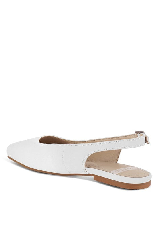 Sozani Real Soft Leather Slingback Flats - Tigbul's Variety Fashion Shop