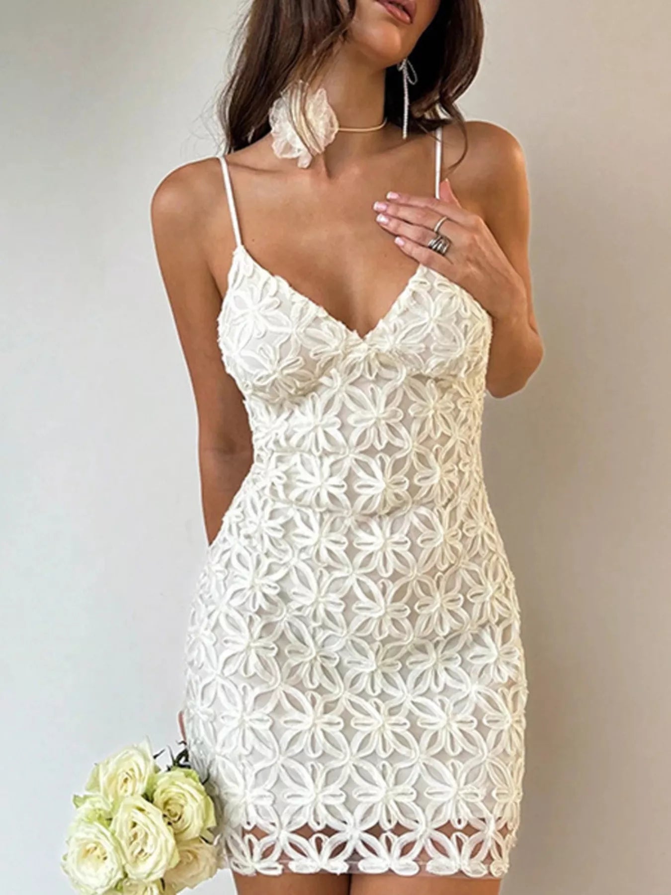 Lace Bodycon Mini Dress - Tigbul's Variety Fashion Shop