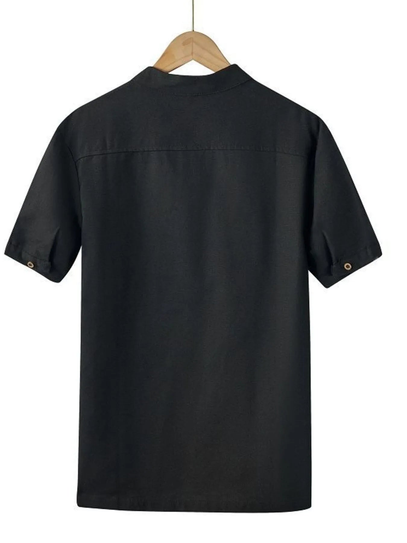 Men's Plus Size Button Detail Short Sleeve Blouse - Tigbul's Variety Fashion Shop
