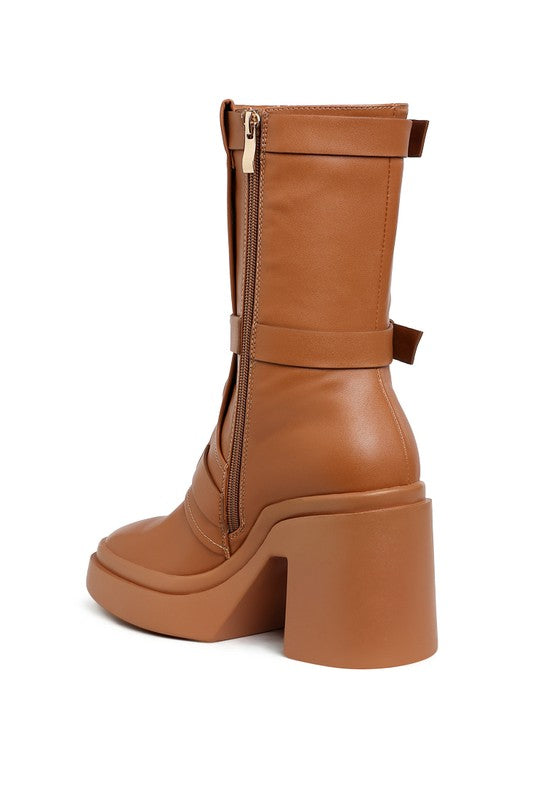 Syrah Chunky Biker Boots - Tigbul's Variety Fashion Shop